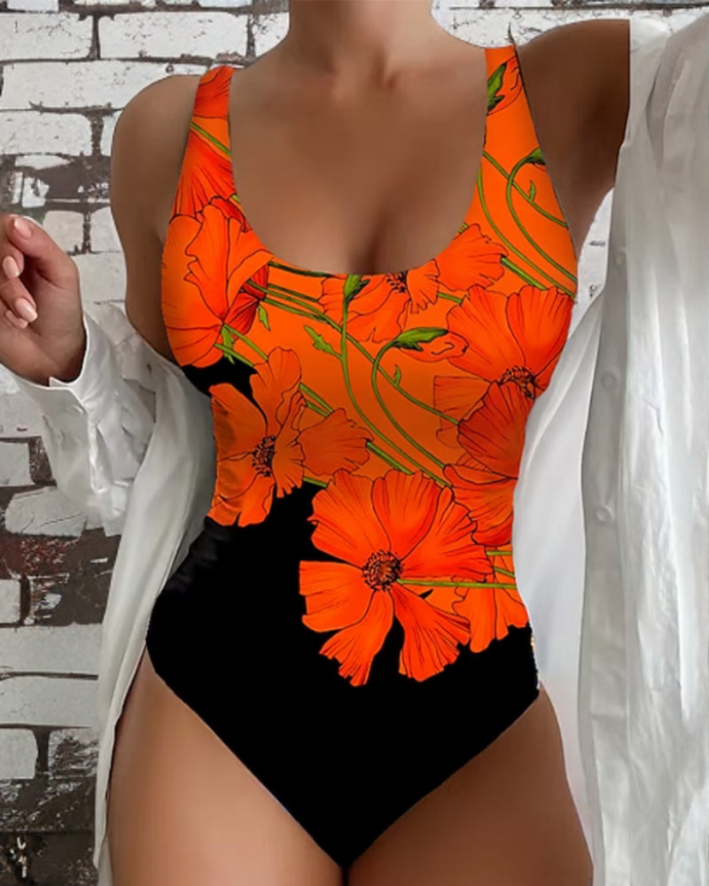 Lucy - Elegante Costume Intero con Stampa Floreale