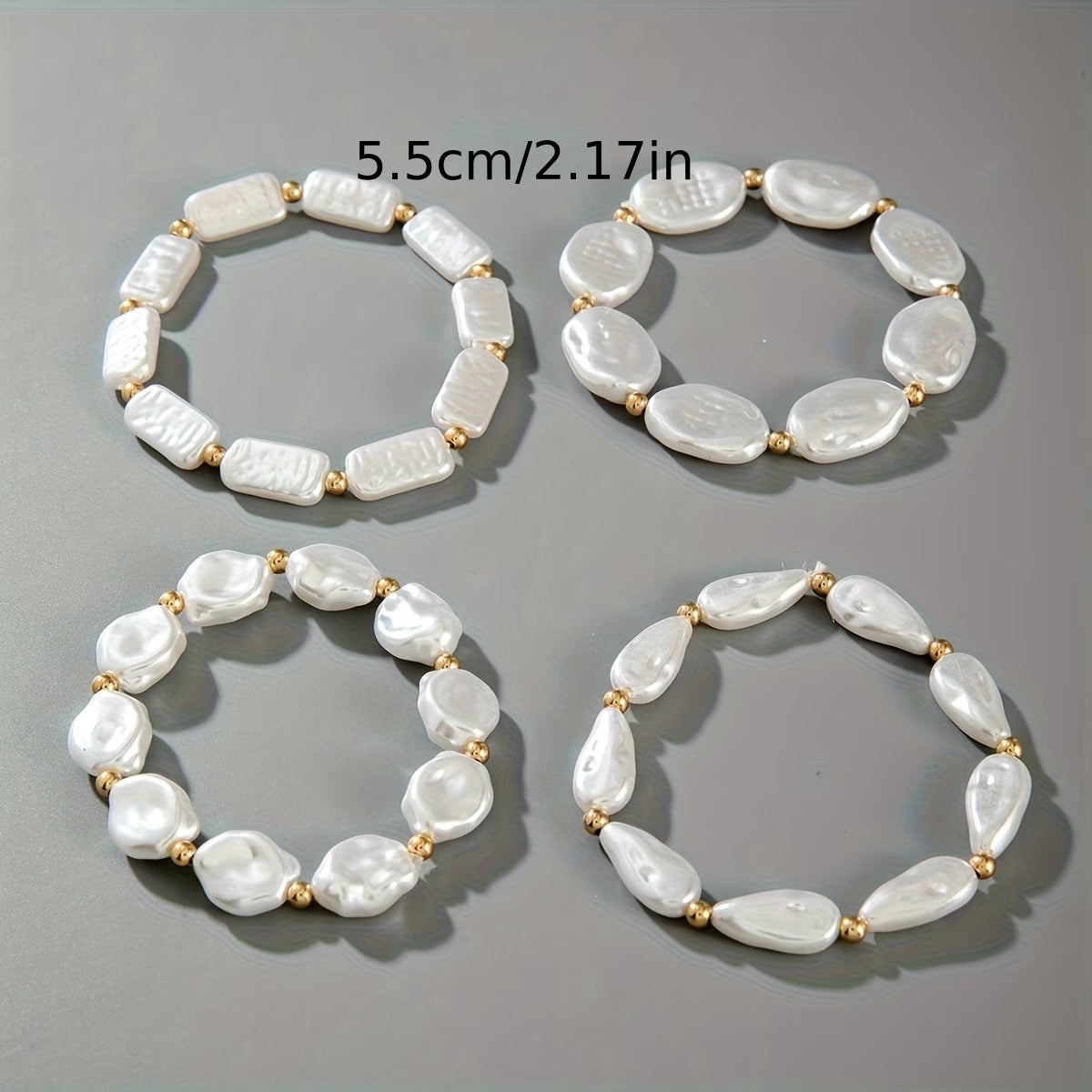 Ensemble de 4 Bracelets en Perles