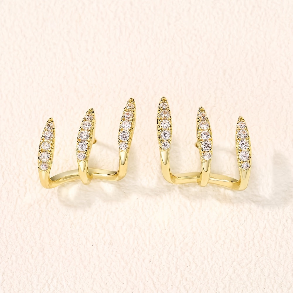 Flore - Boucle d'Oreille Triple Élégante