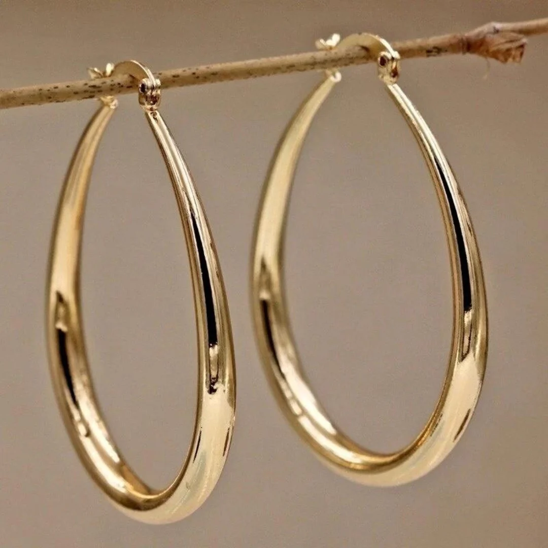 Nieves - Boucles d'Oreilles Dorées Vintage Exclusives