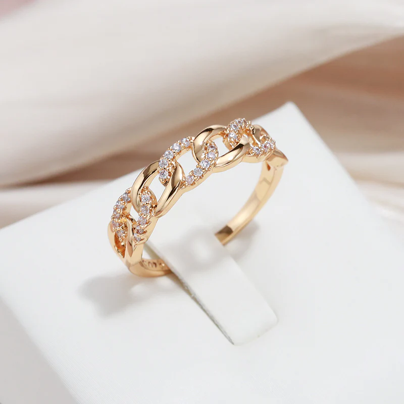 Fátima - Bague Dorée “Maille Chic”
