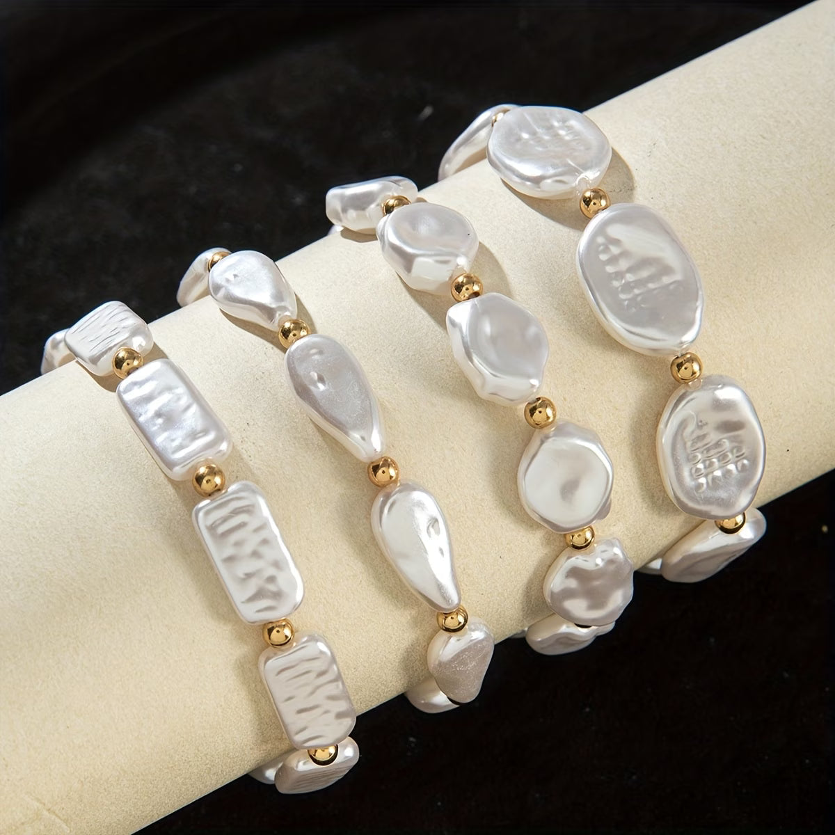 Ensemble de 4 Bracelets en Perles