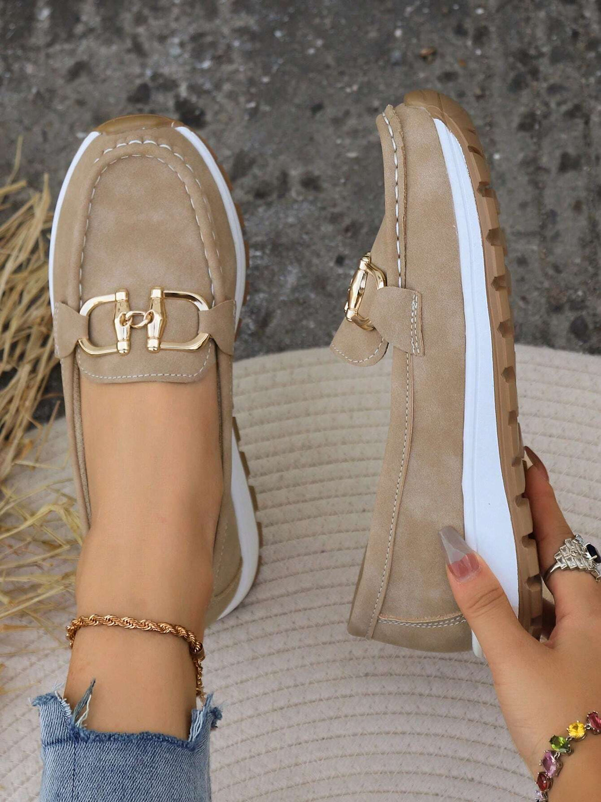 Daniela - Mocassins plateforme à boucle