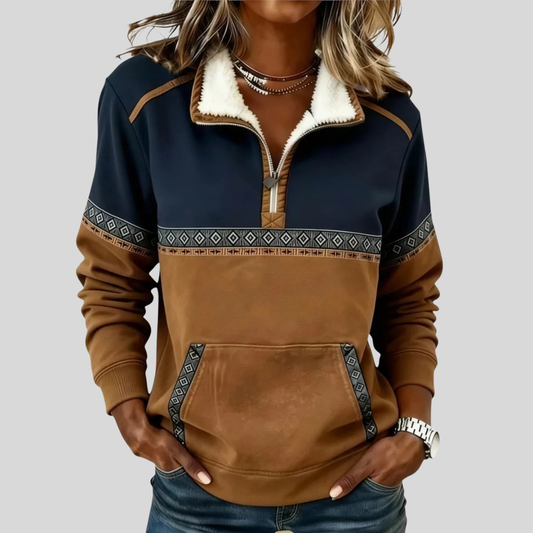 Alvette™ | Pull demi-zippé à col sherpa