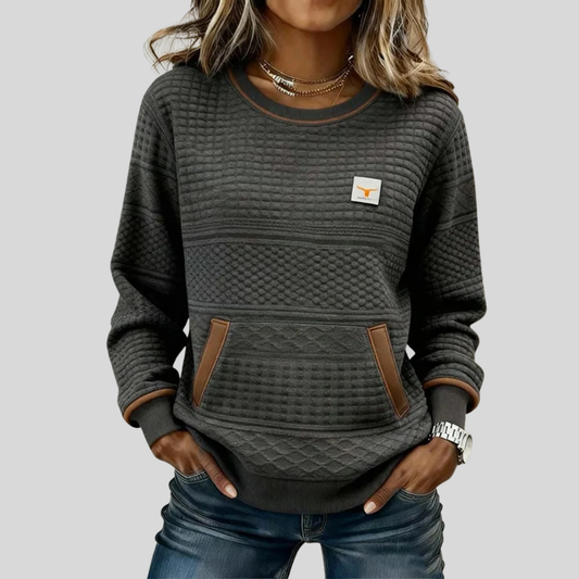 Noelle™ | Sweat col rond color block