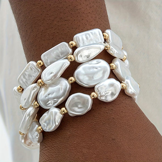 Ensemble de 4 Bracelets en Perles