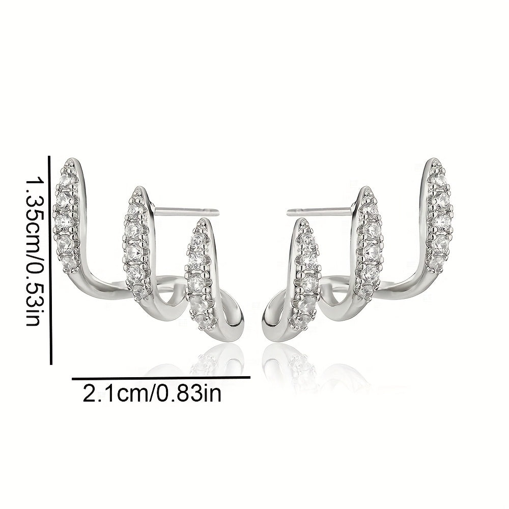Flore - Boucle d'Oreille Triple Élégante
