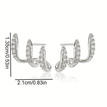 Flore - Boucle d'Oreille Triple Élégante