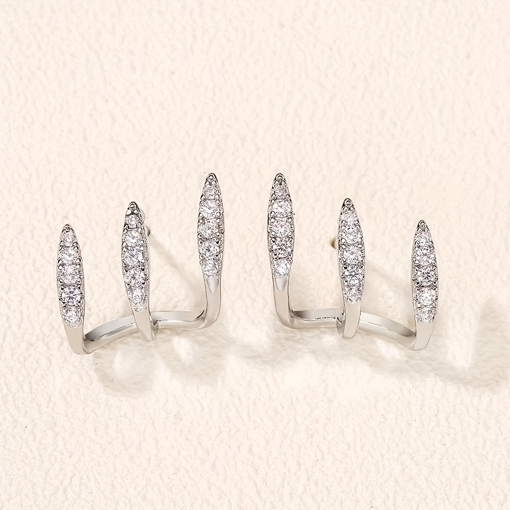 Flore - Boucle d'Oreille Triple Élégante