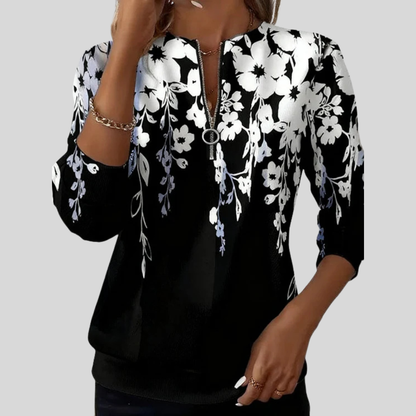 Crimson™ | Sweat zippé à imprimé floral