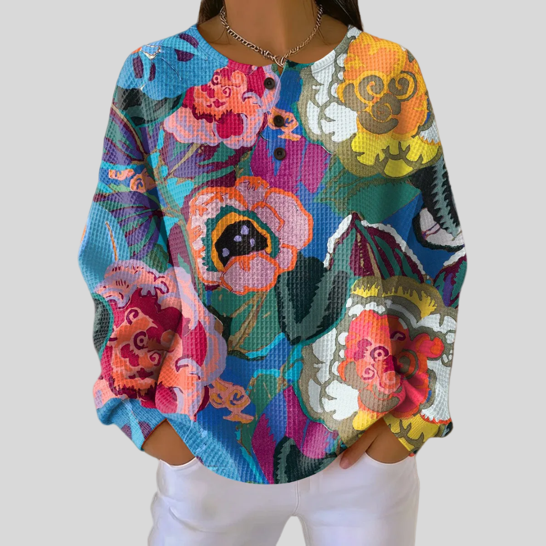 Adorna™ | Sweat à fleurs colorées