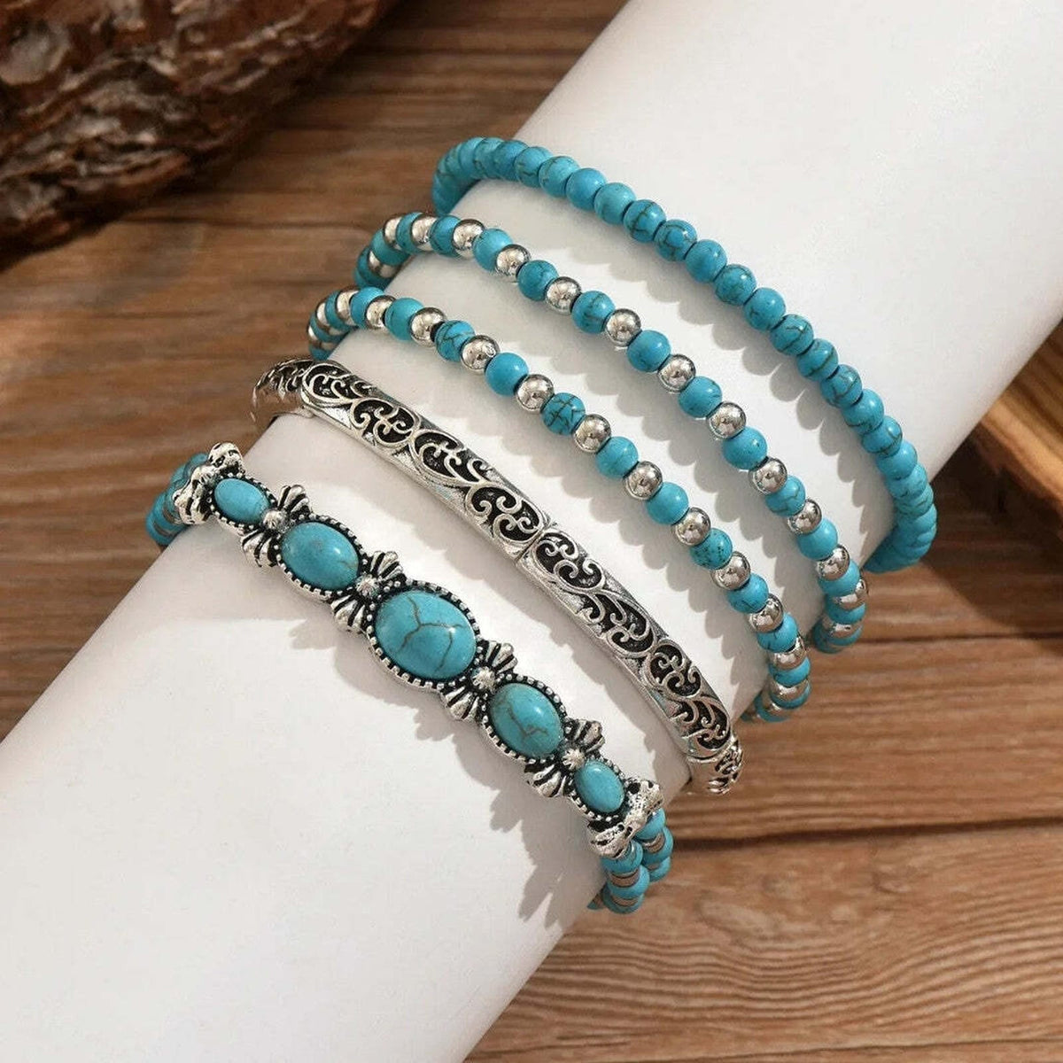 Mirella™ - Collection de Bracelets Boho avec Perles Turquoise