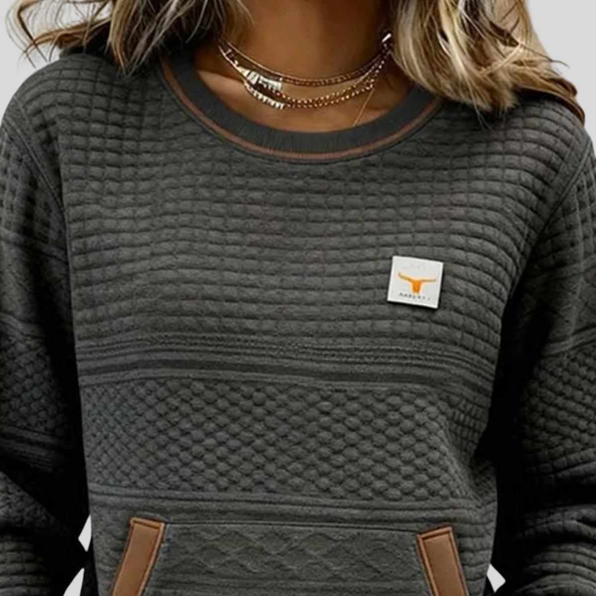 Noelle™ | Sweat col rond color block