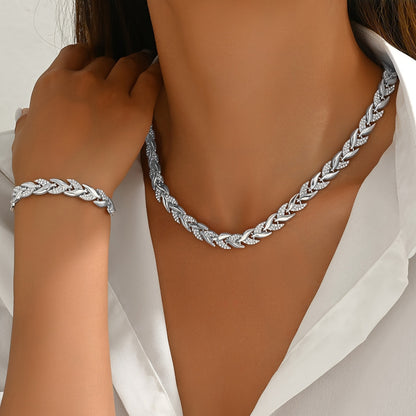 Berthe - Ensemble de Bijoux Épi avec Cristaux