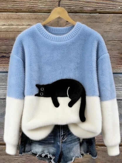 Cristina | Pull oversize élégant avec un chat