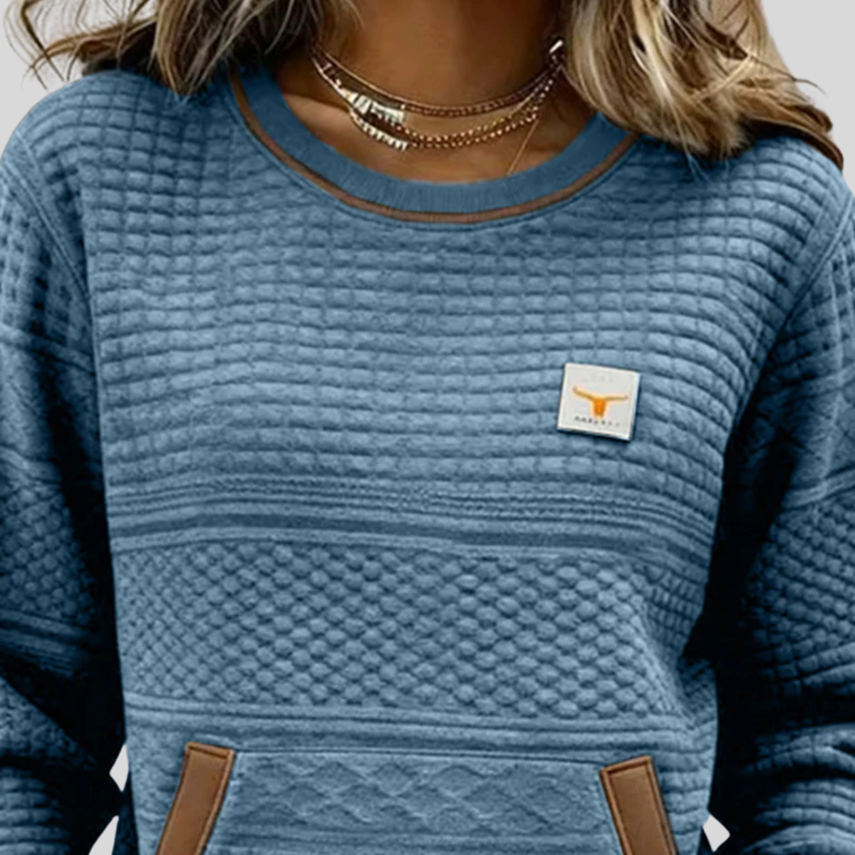 Noelle™ | Sweat col rond color block