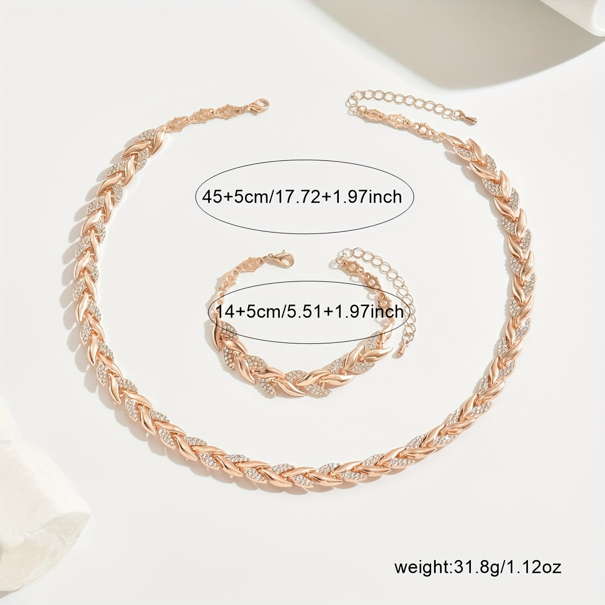 Berthe - Ensemble de Bijoux Épi avec Cristaux