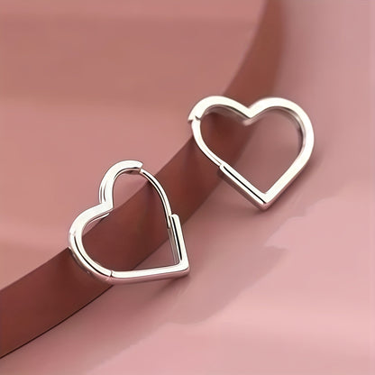 Pilar - Boucles d'Oreilles Dorées en Forme de Cœur en Acier Inoxydable