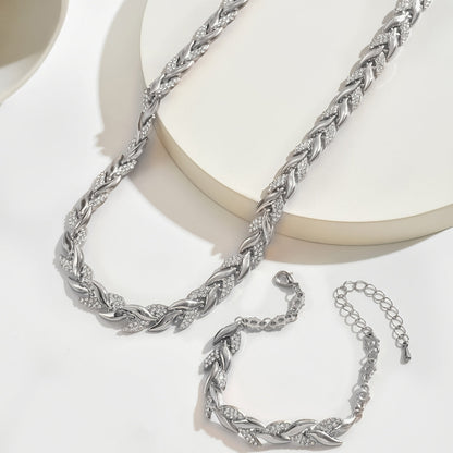 Berthe - Ensemble de Bijoux Épi avec Cristaux