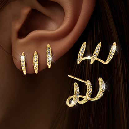 Flore - Boucle d'Oreille Triple Élégante