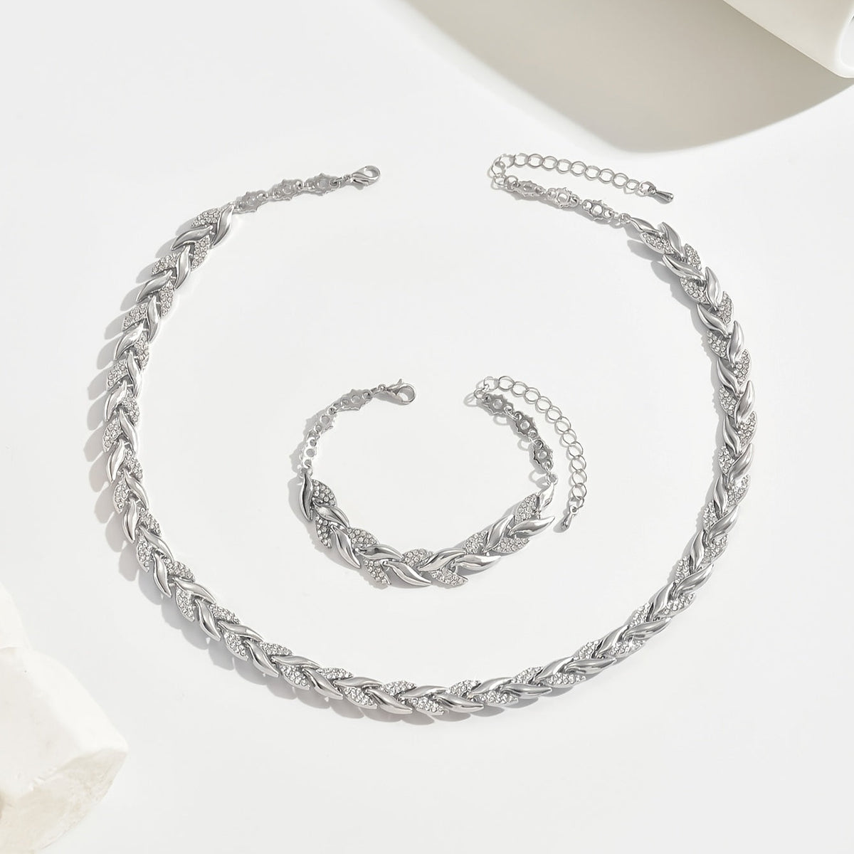 Berthe - Ensemble de Bijoux Épi avec Cristaux