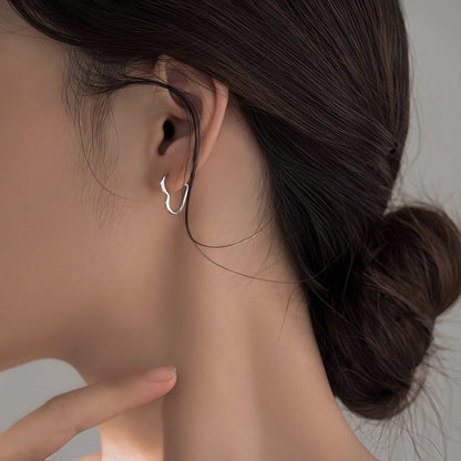 Pilar - Boucles d'Oreilles Dorées en Forme de Cœur en Acier Inoxydable