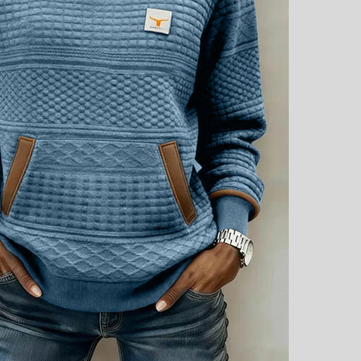 Noelle™ | Sweat col rond color block