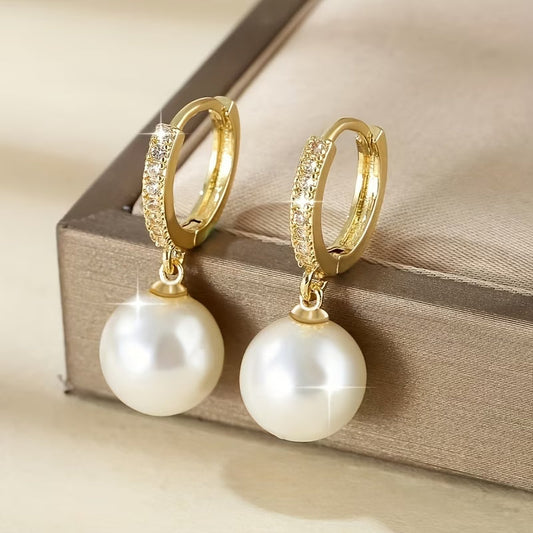 Les Boucles d'Oreilles Goutte de Perle Modernes