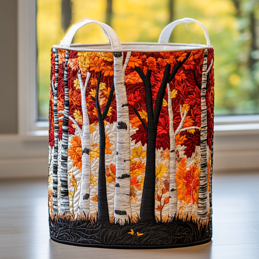 Panier matelassé avec bosquet automnal