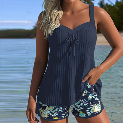 Bloom | Tankini rayé avec pantalon de plage deux pièces