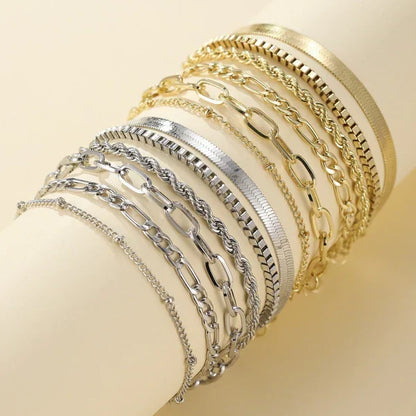 Émilie - Ensemble de 5 Bracelets en Or