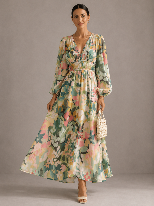 Celine | Robe Féminine à Motif Floral