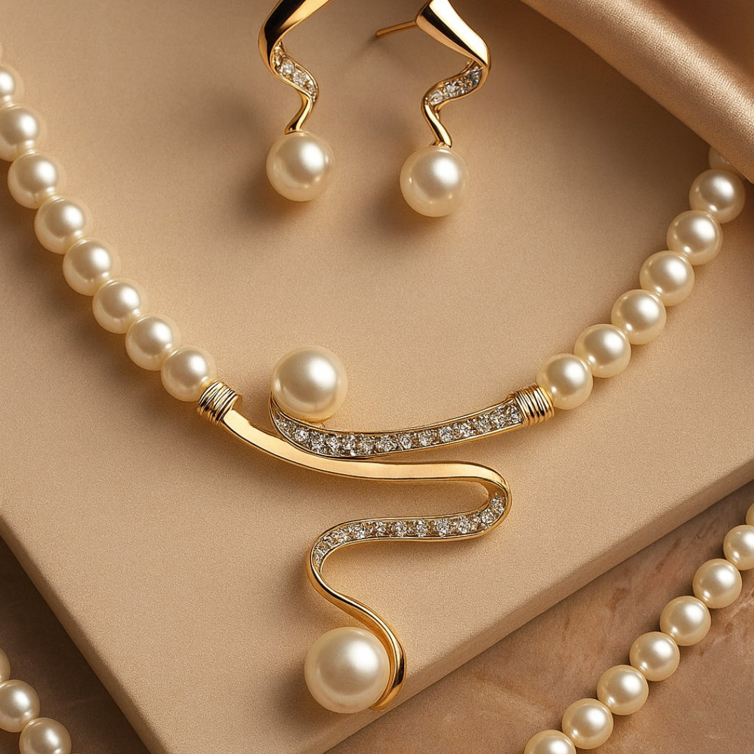 Ensemble de Bijoux Élégant en Perles