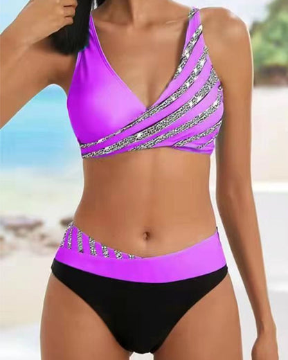 Mona - Bikini imprimé dans des tons chauds