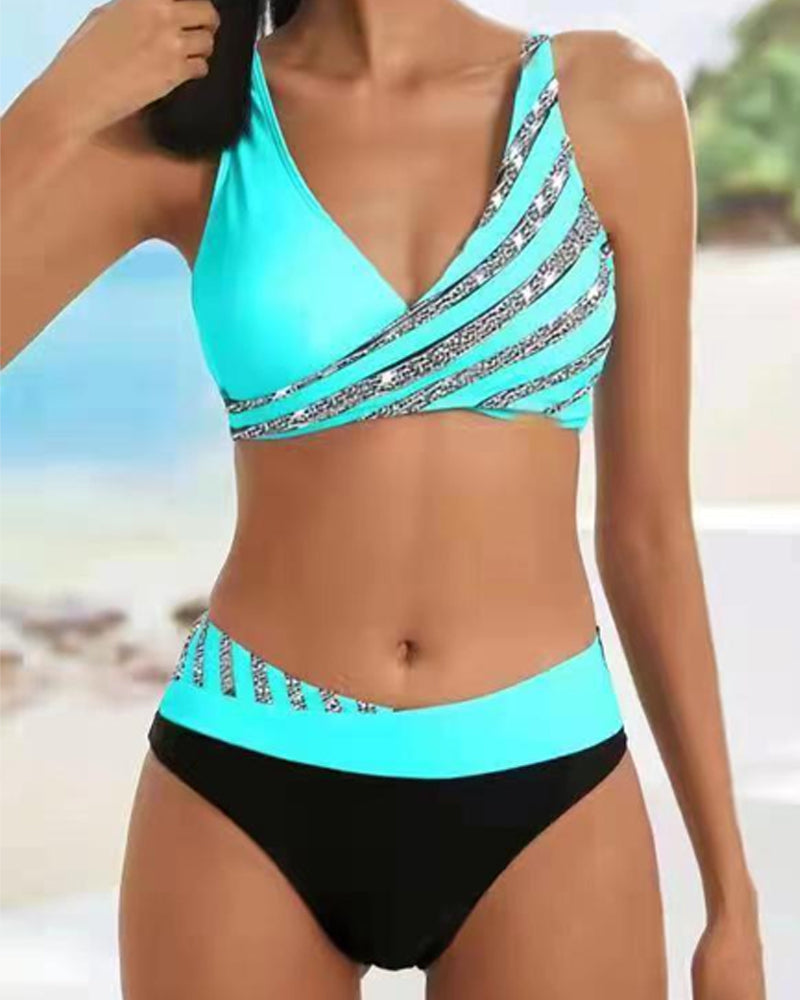Mona - Bikini imprimé dans des tons chauds