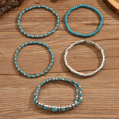 Mirella™ - Collection de Bracelets Boho avec Perles Turquoise