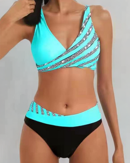 Mona - Bikini imprimé dans des tons chauds