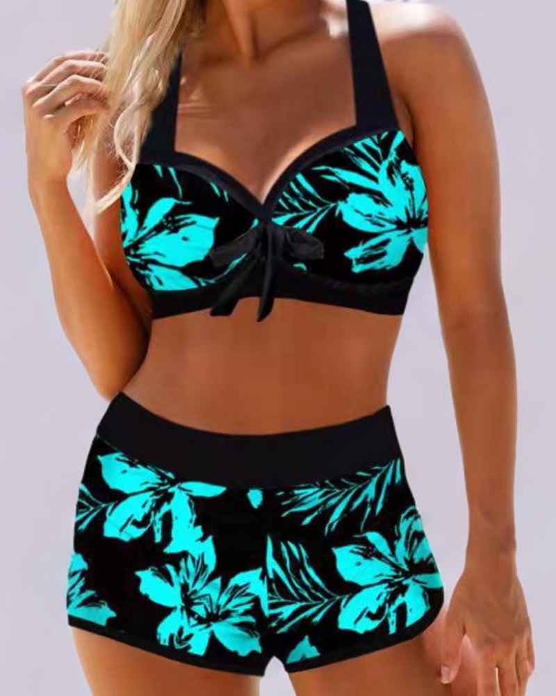 Sherrie - Maillot de Bain Taille Haute Imprimé Floral