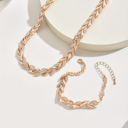 Berthe - Ensemble de Bijoux Épi avec Cristaux