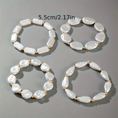 Ensemble de 4 Bracelets en Perles