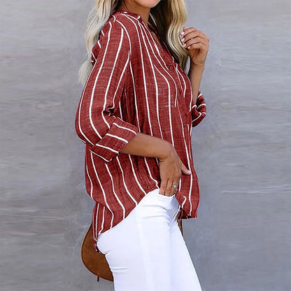 Annie | Blouse rayée boutonnée élégante