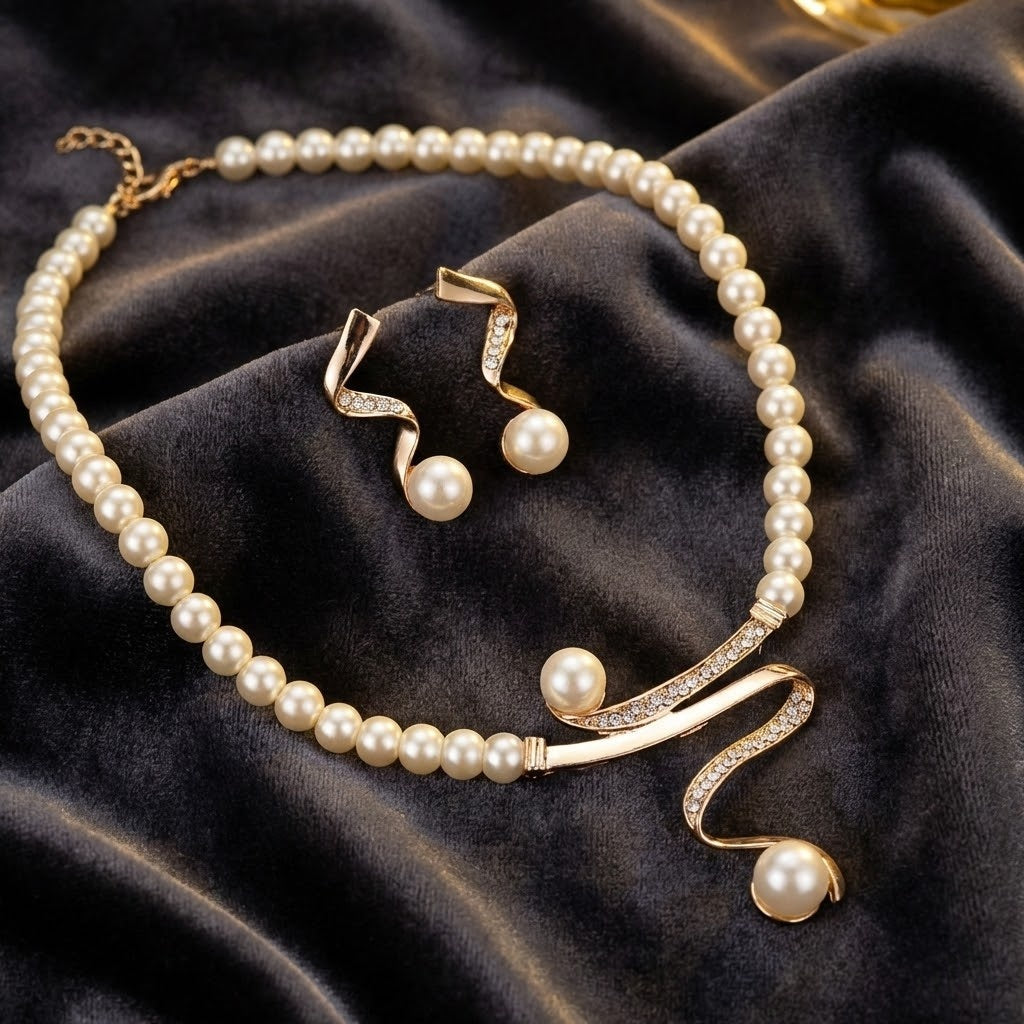 Ensemble de Bijoux Élégant en Perles