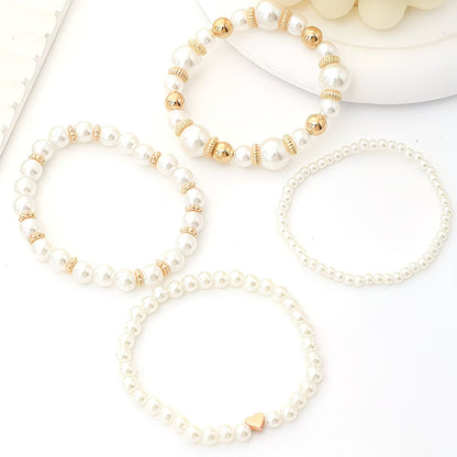 Ensemble de 4 Bracelets Empilables en Perles