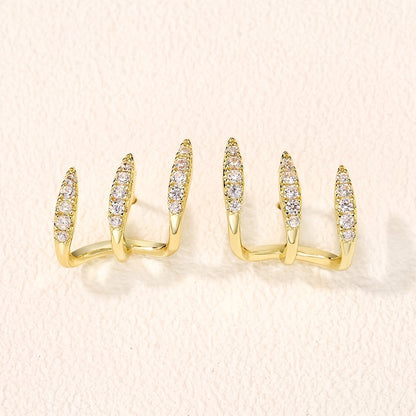 Flore - Boucle d'Oreille Triple Élégante