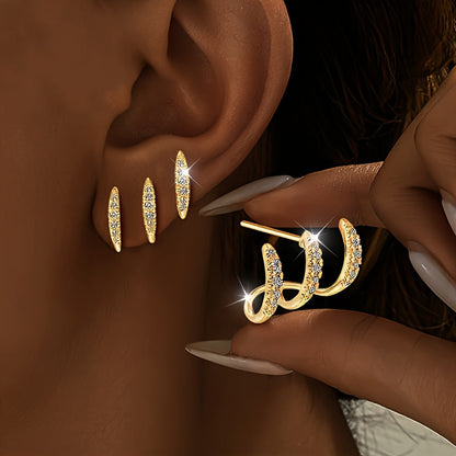 Flore - Boucle d'Oreille Triple Élégante