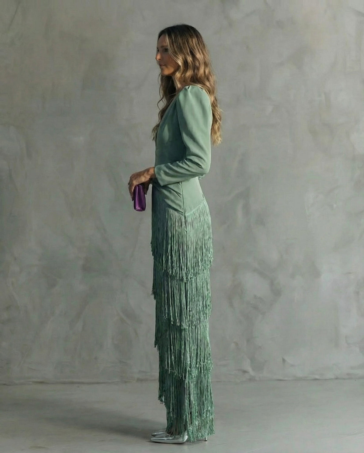 Chiara | Robe Élégante à Manches Franges