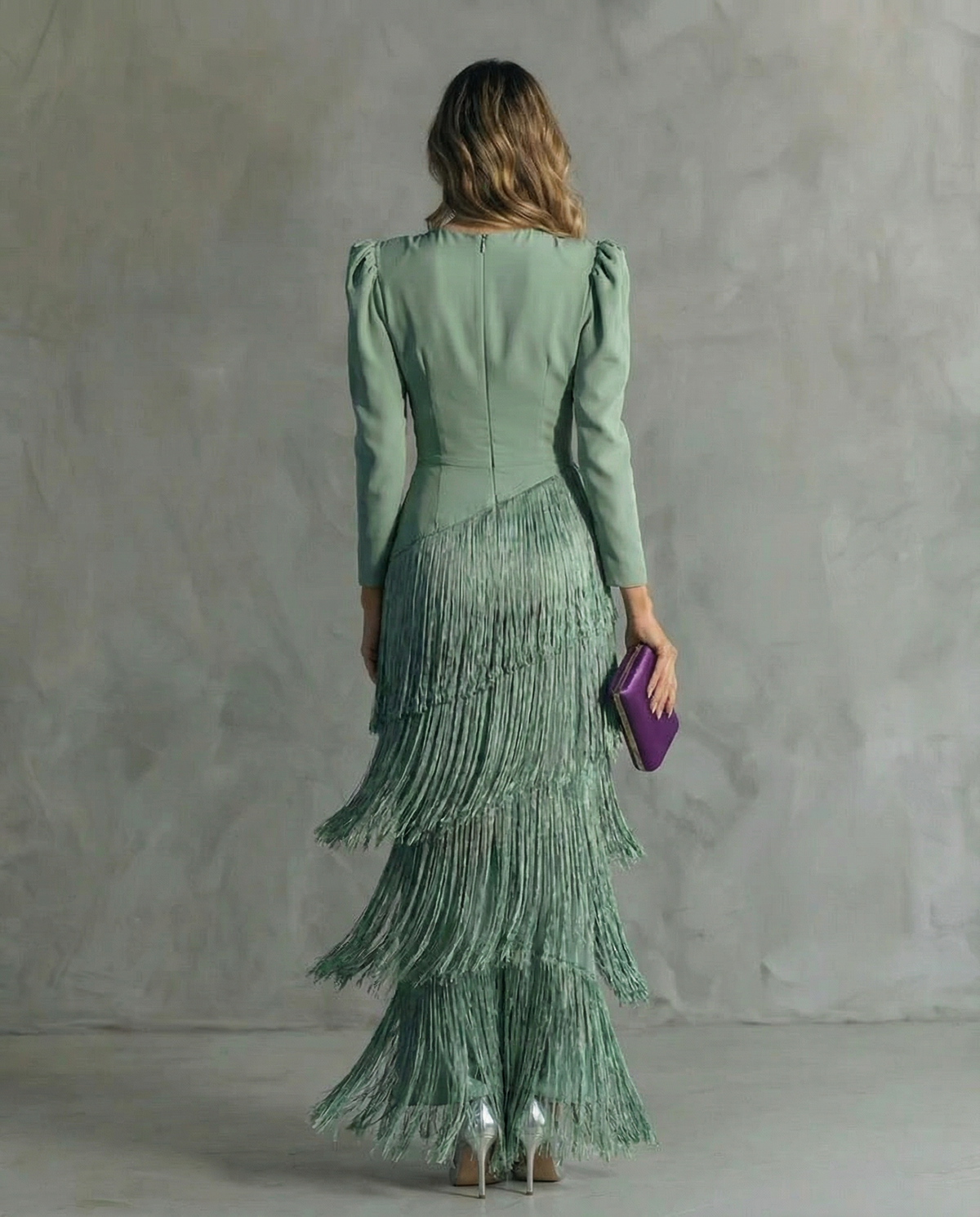 Chiara | Robe Élégante à Manches Franges