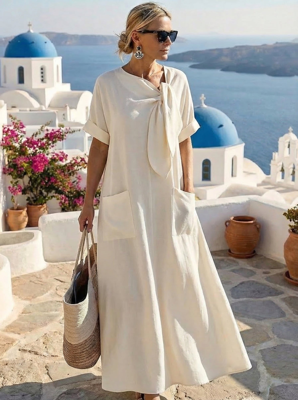 Robe Élégante Fleur™ avec Poches