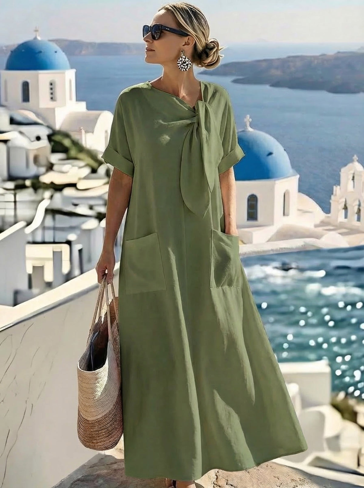 Robe Élégante Fleur™ avec Poches