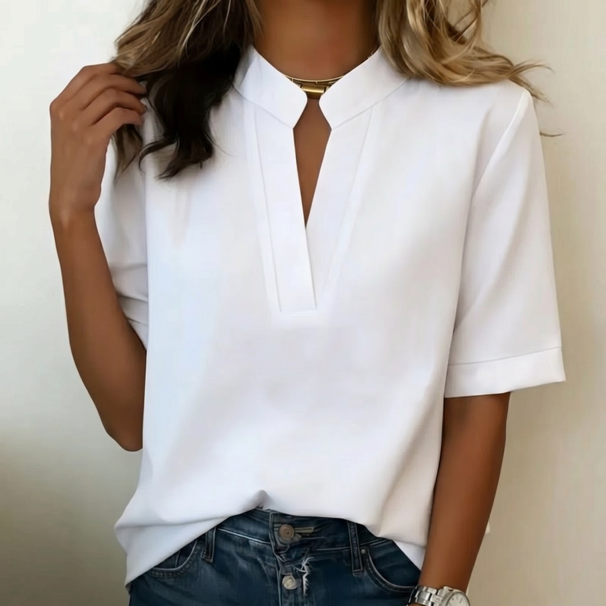 Adriana | Camisa de Manga Corta Holgada